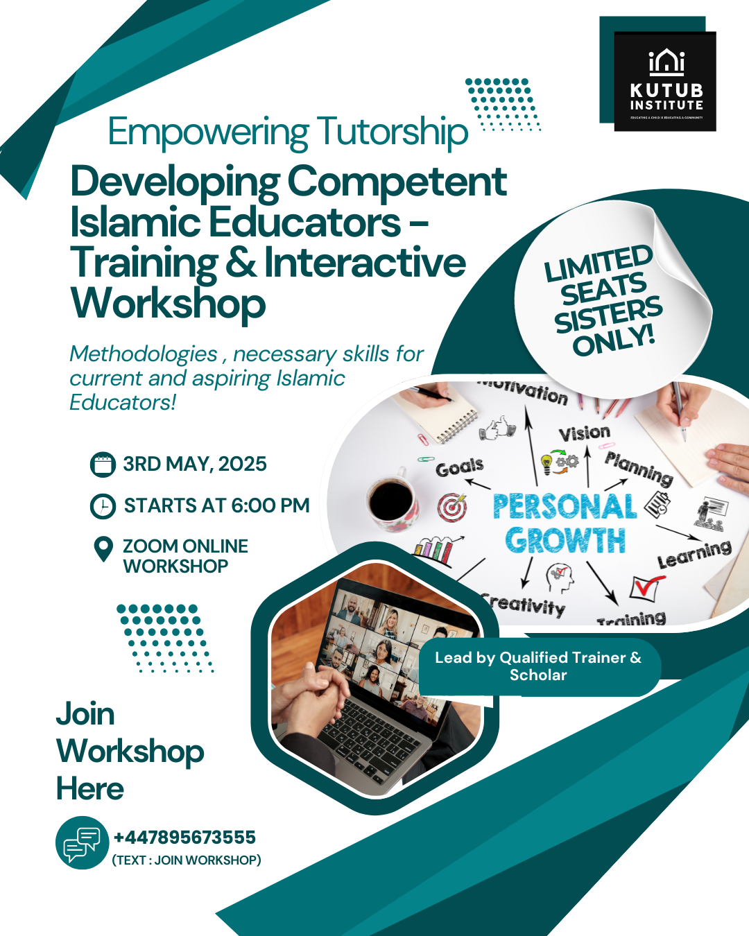 EMPOWERING TUTORSHIP! Developing Competent Islamic Educators - Training & Interactive Workshop.