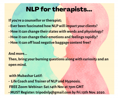 NLP for therapists...