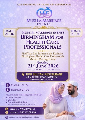 Muslim Marriage Events Birmingham - Health Care Professionals Event