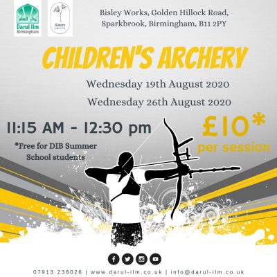 DIB Children's Archery Practice