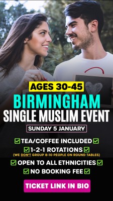Single Muslim Marriage Events Birmingham - Ages 30-45