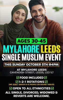 Muslim Marriage Event Leeds - Ages 30-45 @MyLahore