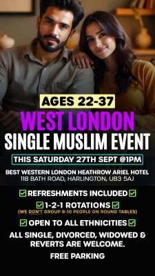 Muslim Marriage Events - West London - Ages 22-37