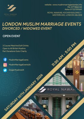Muslim Marriage Events London - Divorced/Widowed Event