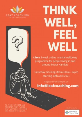 Think Well, Feel Well: A 5 week online Mental Wellbeing course for FREE