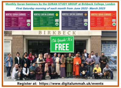 MONTHLY QURAN SEMINARS (QURAN STUDY GROUP)