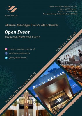 Muslim Marriage Events Manchester - Divorcee/Widow Event